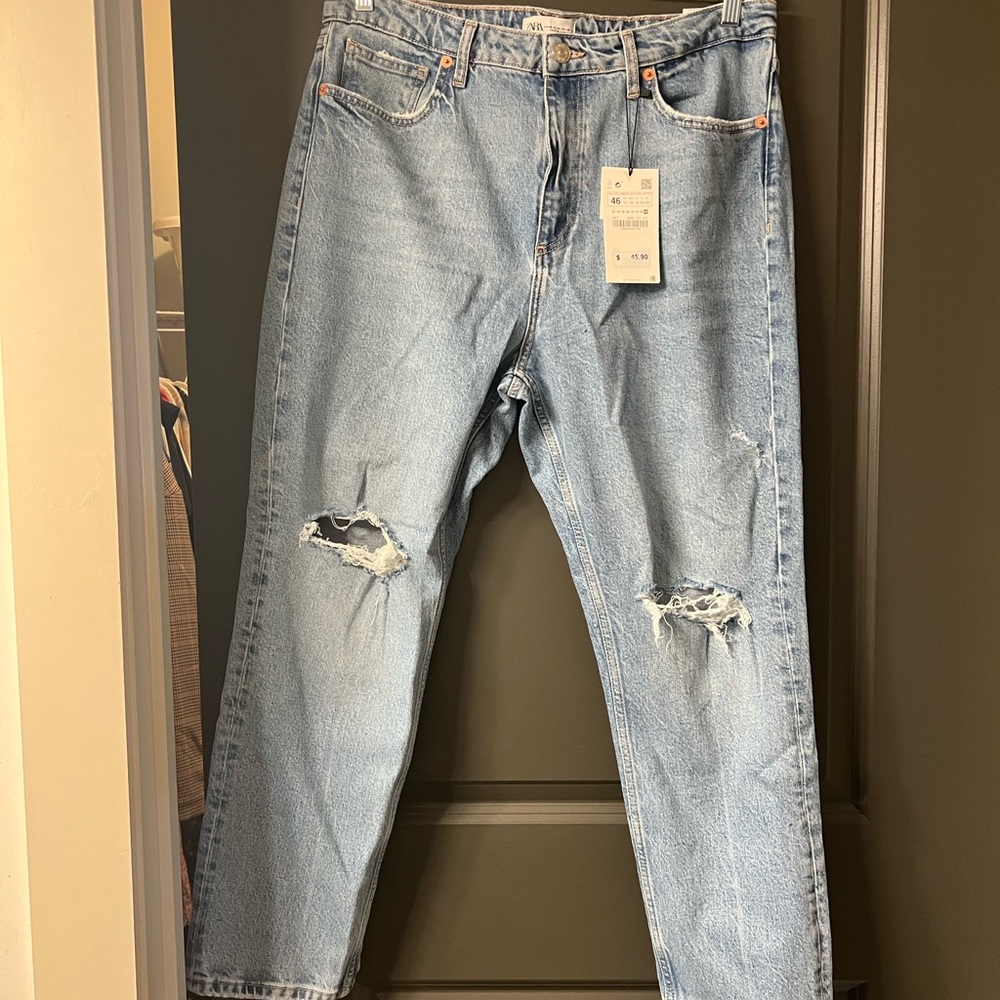 NWT ZARA High Rise Ankle Length Jeans